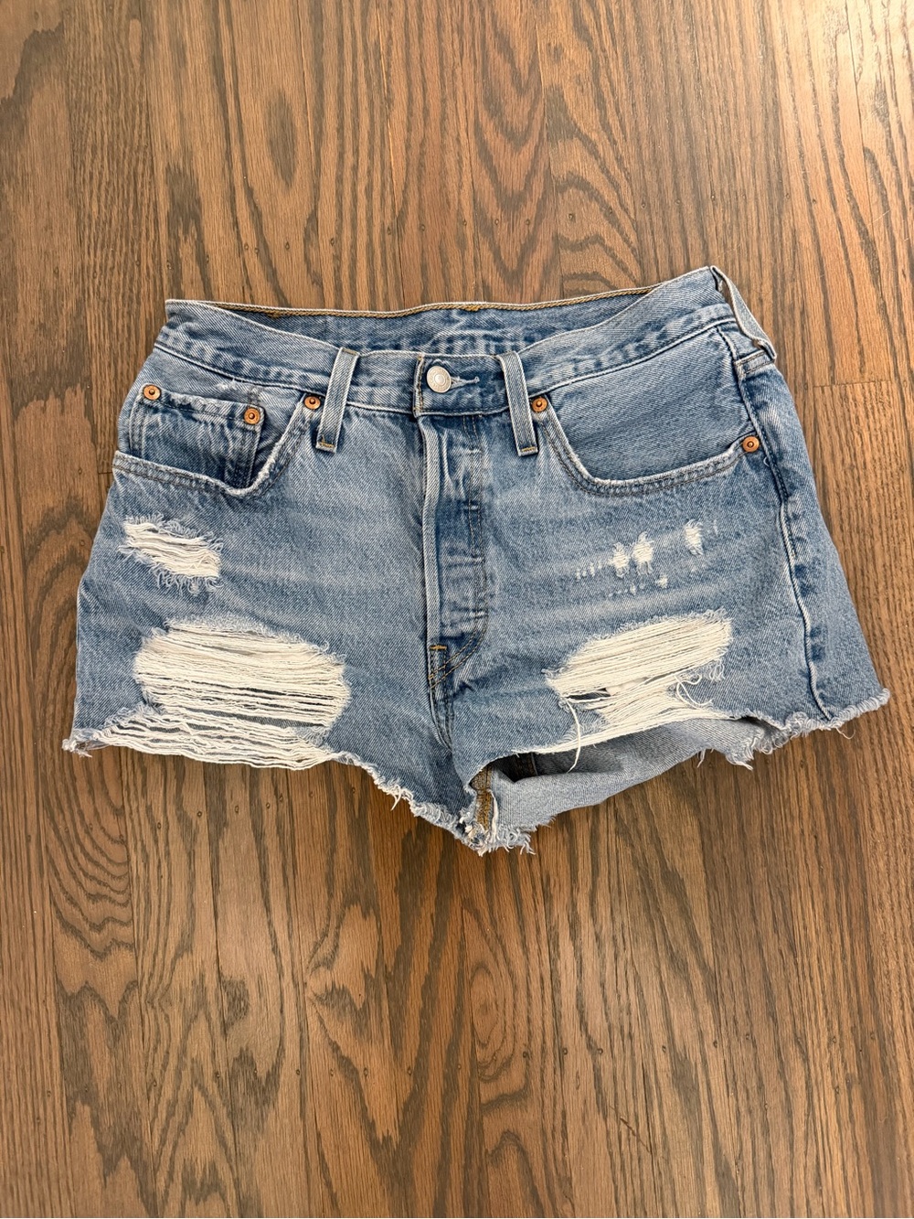 Levi's Distressed Denim Shorts